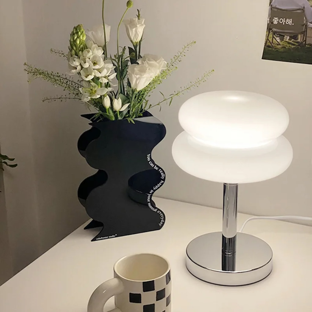 Chic Retro Glas Bordlampe