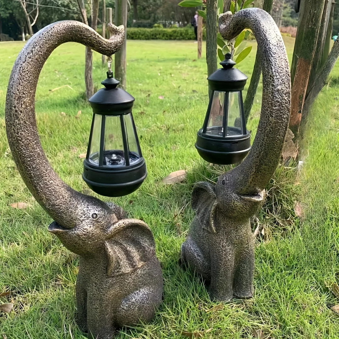 Lysende Elefant Sol Lampe