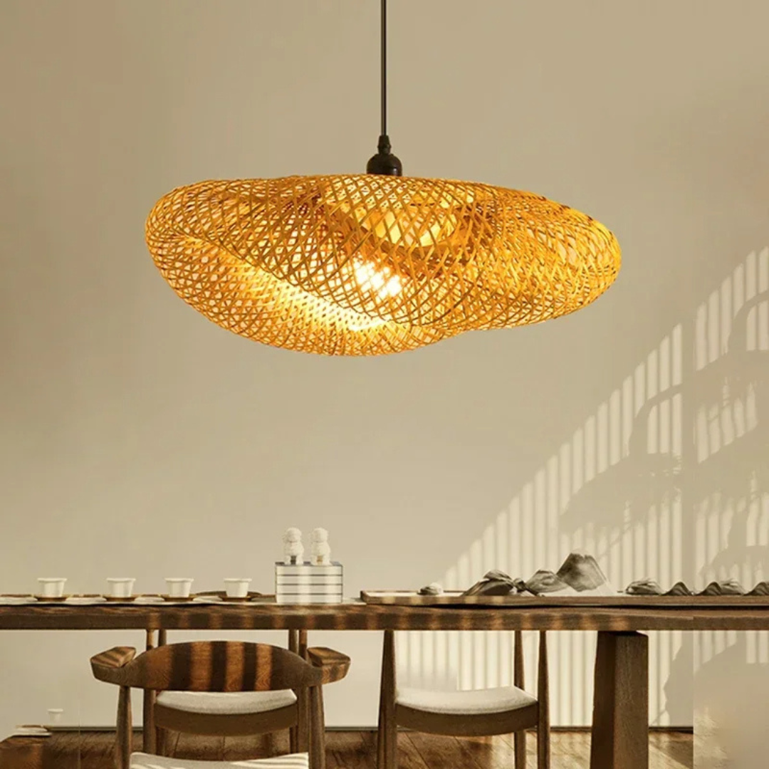 BølgeFlet Bambus Loftslampe
