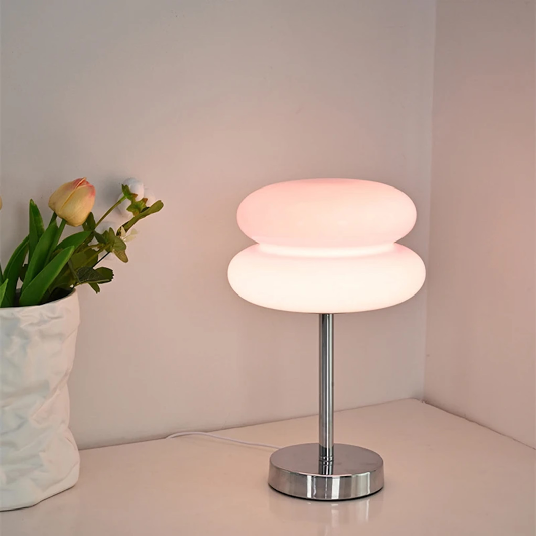 Chic Retro Glas Bordlampe