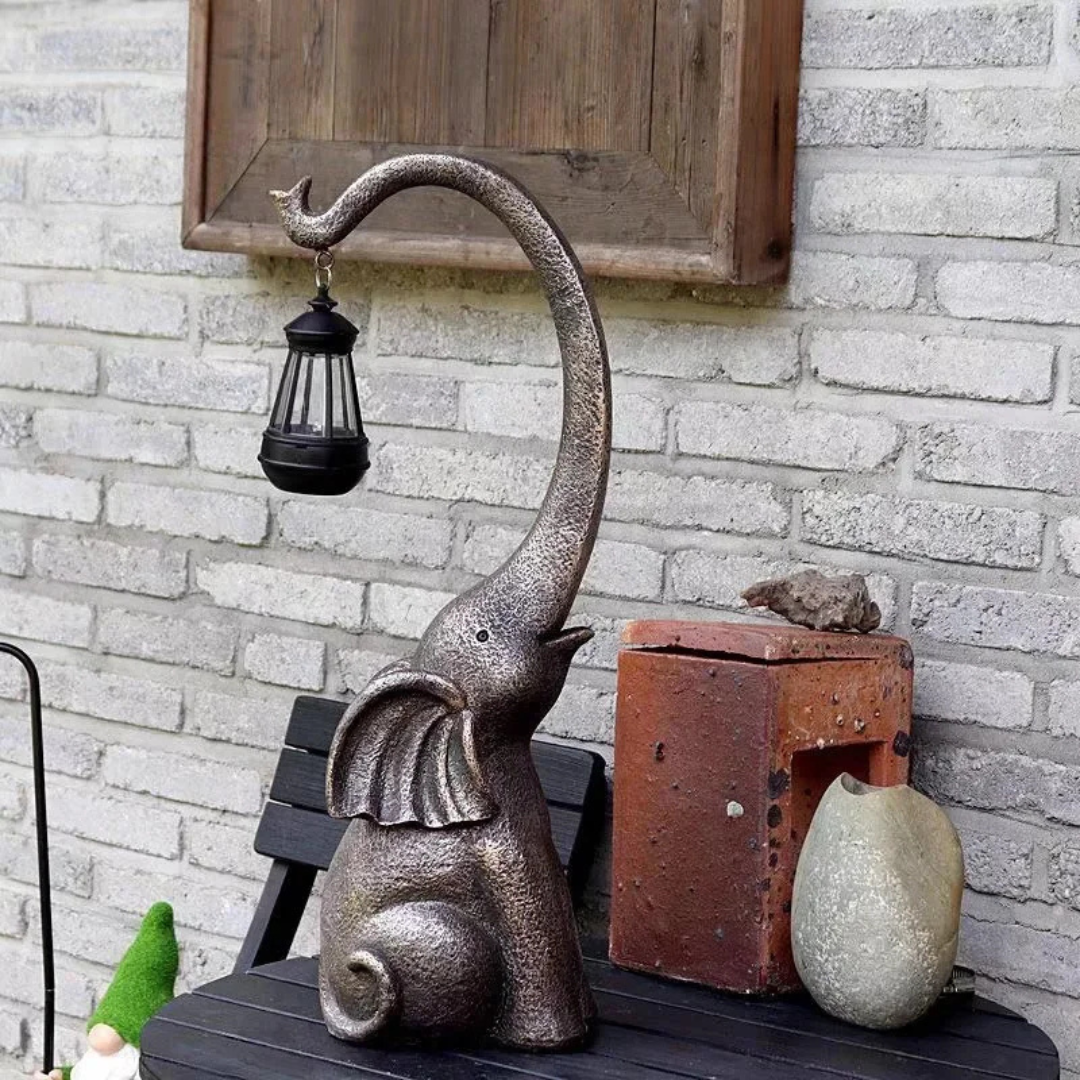 Lysende Elefant Sol Lampe