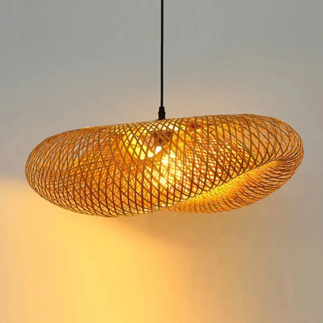 BølgeFlet Bambus Loftslampe