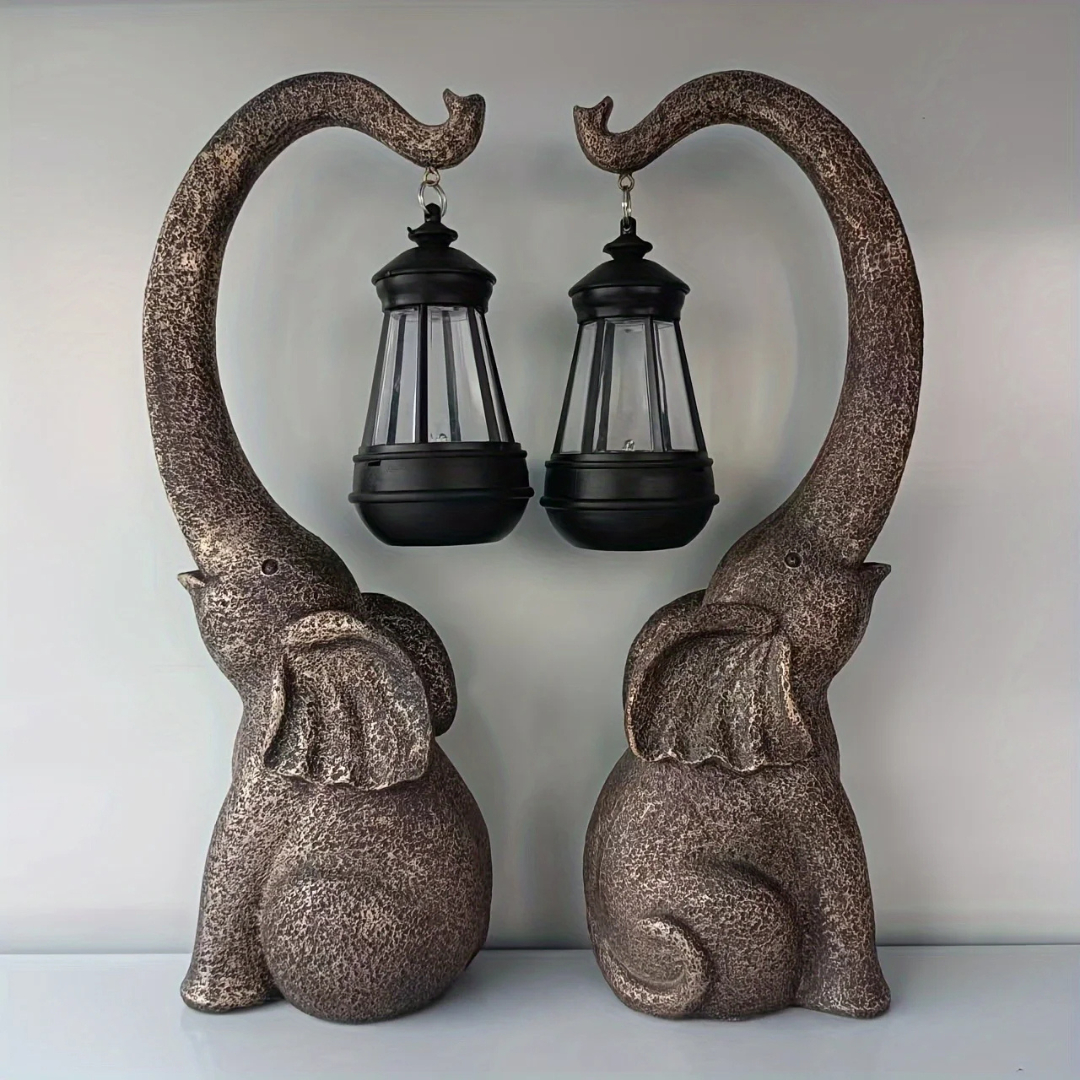 Lysende Elefant Sol Lampe