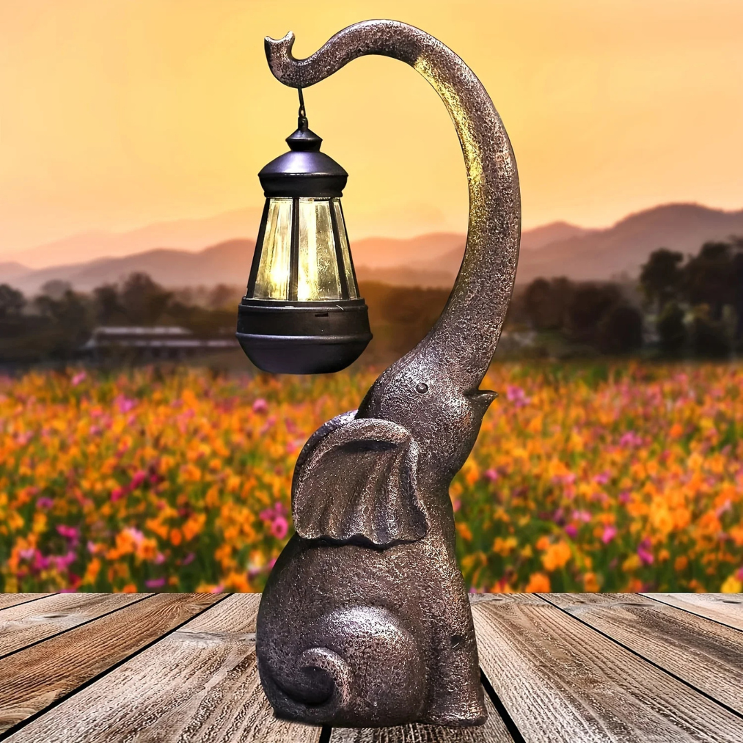 Lysende Elefant Sol Lampe