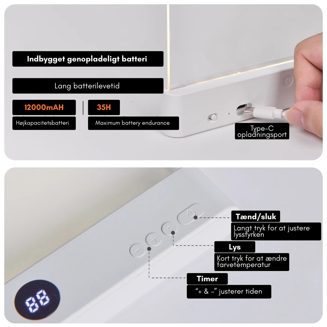 GlowEase Smart Læselampe