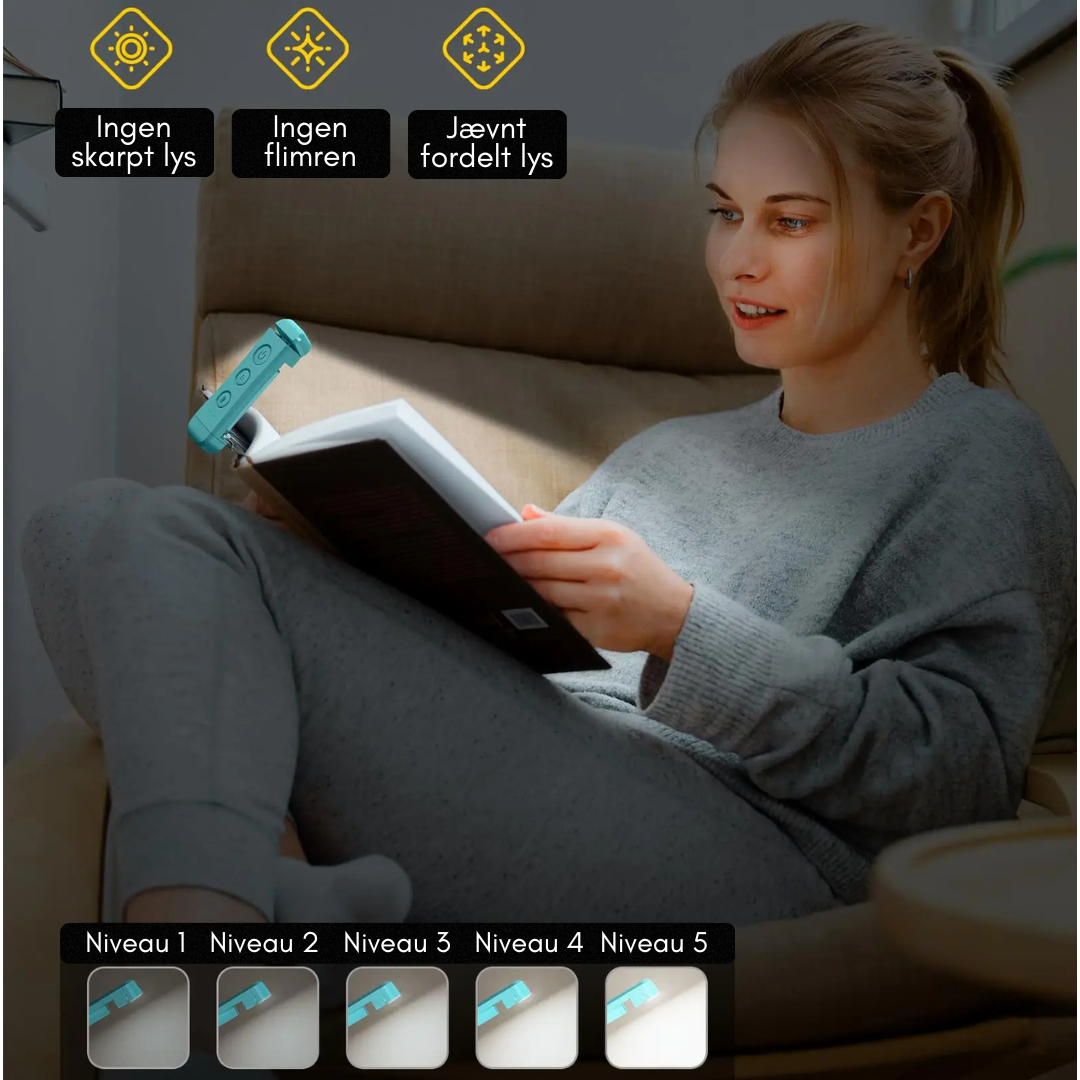 LumiRead Klemme-Læselampe