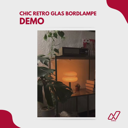 Chic Retro Glas Bordlampe